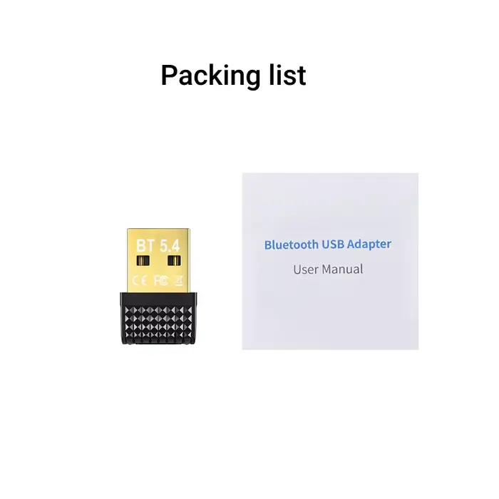 USB Bluetooth 5.4 adaptateur émetteur Bluetooth récepteur Audio Bluetooth Dongle sans fil USB adaptateur pour ordinateur PC portable