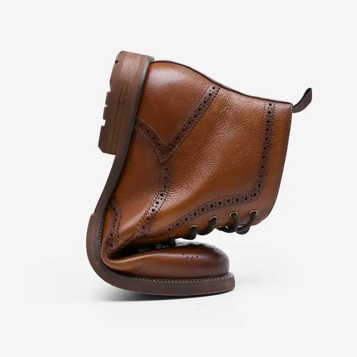 Desai – bottes Brogue en cuir véritable pour hommes