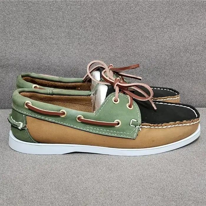 Chaussures bateau pour hommes en cuir véritable cousues main pour hommes printemps automne décontractées occassions spéciales cadeaux