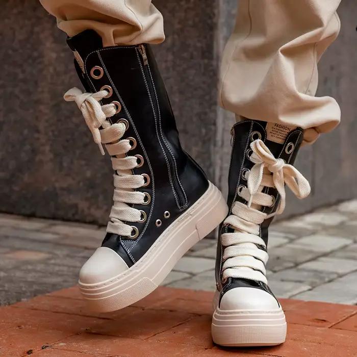 Soldes Exceptionnelles de la Saison : Nouvelles Bottes Montantes à Motif Flamme