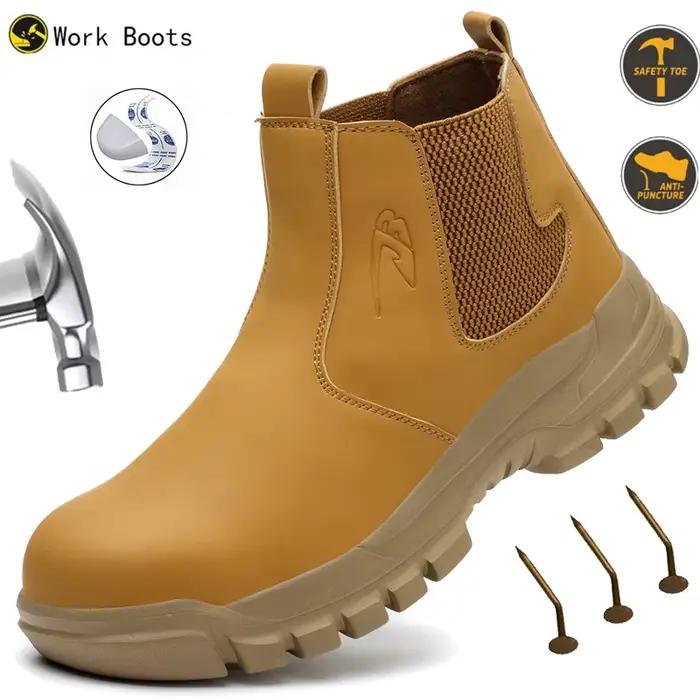 Bottes de travail de sécurité imperméables pour hommes