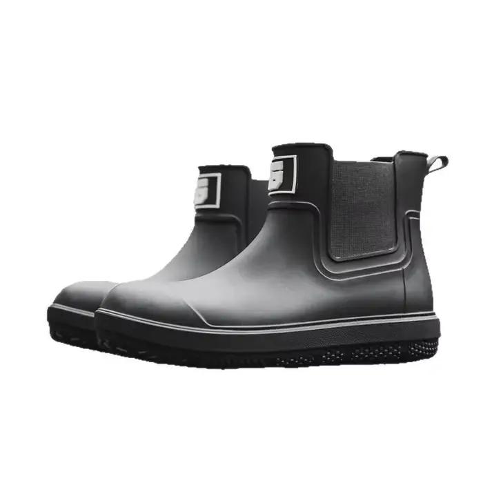 Bottes de pluie hautes en PVC avec doublure en fourrure artificielle pour homme et femme occasions pluvieuses et randonnées