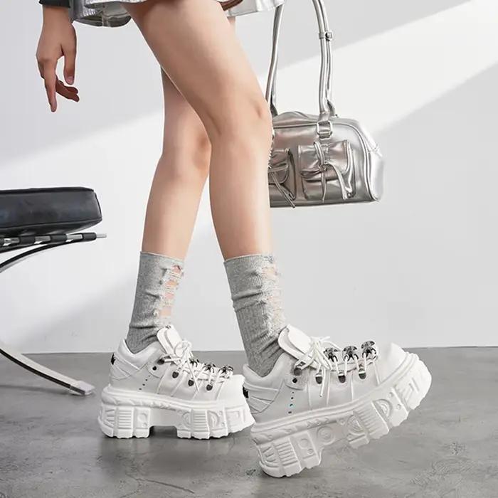 Bottines Punk à plateforme pour femmes