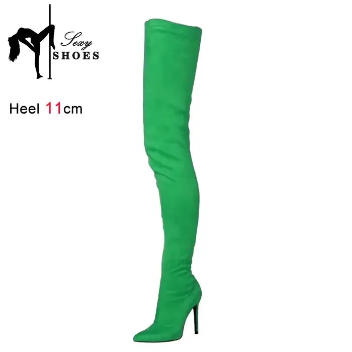 Bottes extensibles et fines au dessus du genou pour femme
