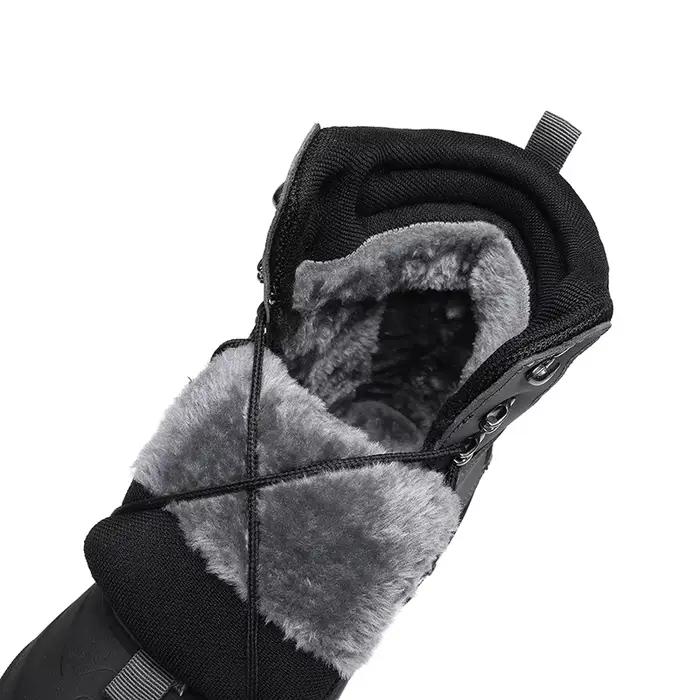 Bottes de neige montantes pour hommes, doublure polaire, chaussures de travail résistantes au froid, bottes élégantes à lacets pour les hommes, occasions hivernales spéciales