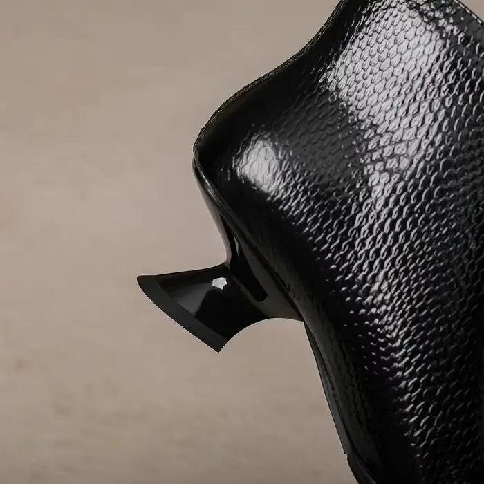 Bottes en Cuir group à Mi-Talons