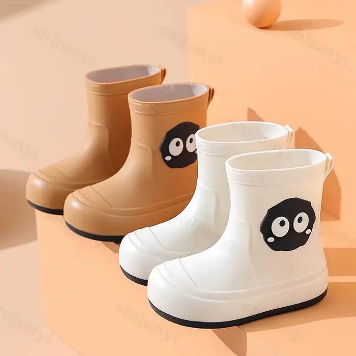 Enfants bottes de pluie 2025 mignon dessin animé garçons filles en plein air chaussures de pluie anti-dérapant imperméable chaussures enfants hiver en peluche bottes de pluie chaudes