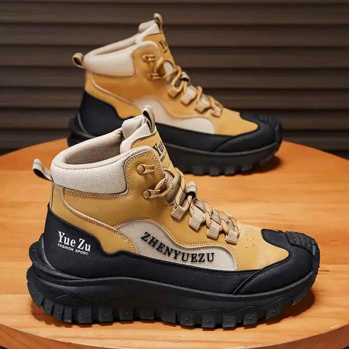 Bottes Western pour Hommes, avec Semelles Épaisses et Résistantes à l'Usure et Doublure Confortable, Idéales pour les Activités de Plein Air, le Camping, la Randonnée et Autres Tenues