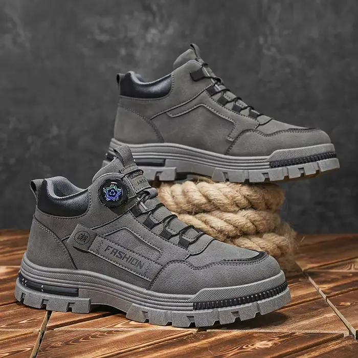Bottes de randonnée mi-coupées pour hommes, nouveau style 2025 |   Confort et mode polyvalents Semelle épaisse |   Chaussures de sport décontractées pour randonnée en plein air et quotidien