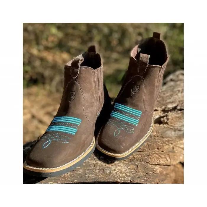 Bottines Chelsea en daim brun style western pour homme élégantes et confortables pour toutes les occasions ```