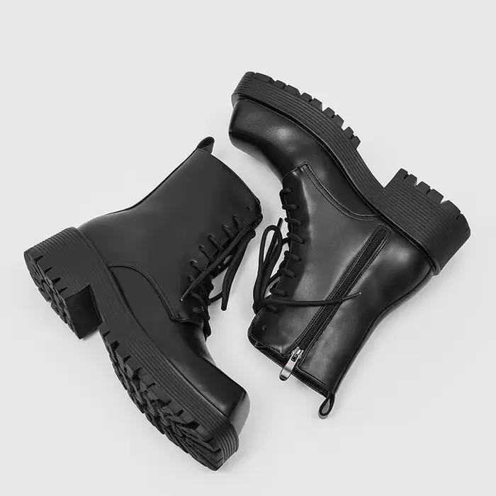 Haute qualité hommes bottes mode confort décontracté haut de gamme bottes courtes design tête carrée en cuir bottines pour hommes botas hombre