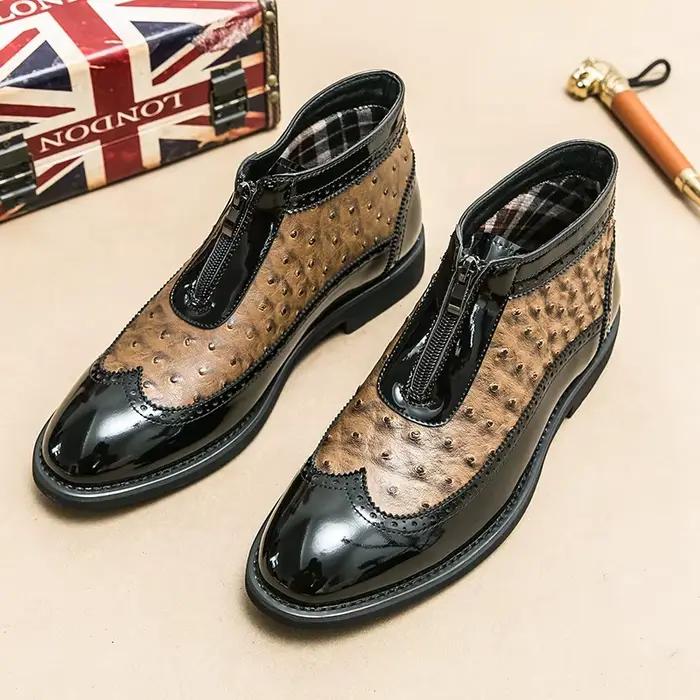 Bottes en cuir de luxe pour hommes