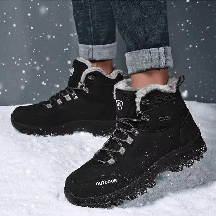 ELUVA hommes bottes d'hiver chaussures de Trekking thermiques imperméable anti-dérapant bottes d'alpinisme bottes de neige légères pour hommes en plein air