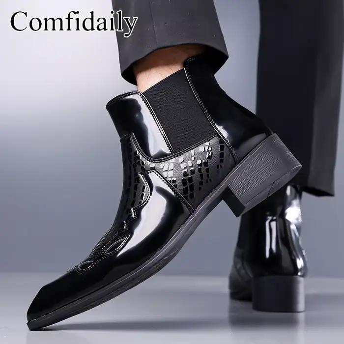 Bottes Chelsea pour hommes style britannique confortables et antidérapantes pour homme printemps automne occassions spéciales