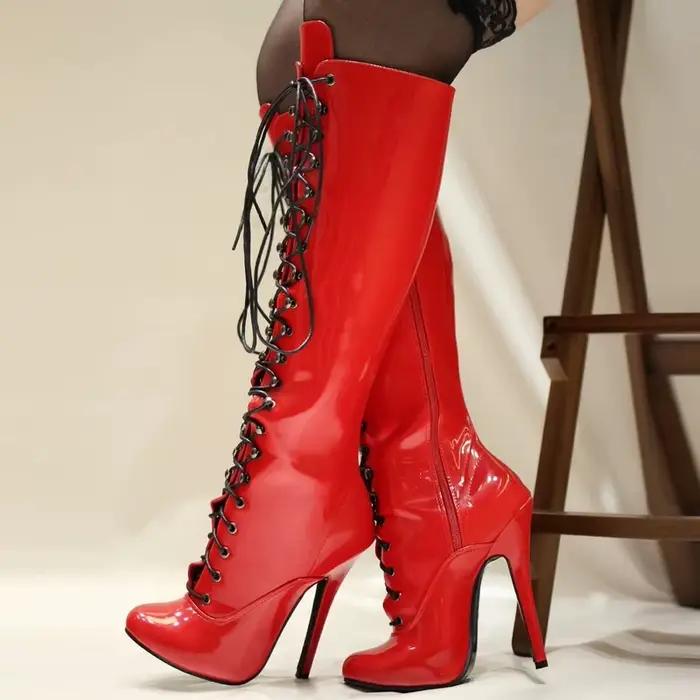 Bottes hautes pour femmes à talon de 14 cm