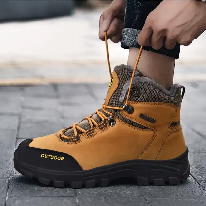 ELUVA hommes bottes d'hiver chaussures de Trekking thermiques imperméable anti-dérapant bottes d'alpinisme bottes de neige légères pour hommes en plein air