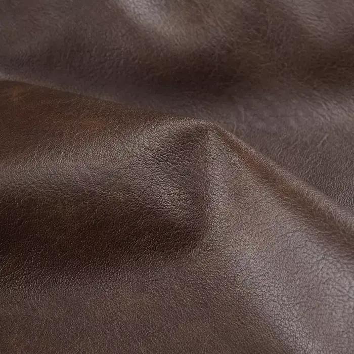 Cuir PU marron châtain, tissu imperméable Vintage en détresse, couture faite à la main, couleur changeante, matériel artisanal de décoration de styliste
