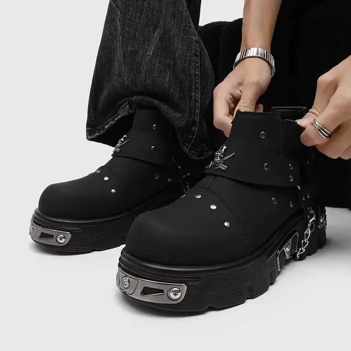 Bottines gothiques punk pour hommes