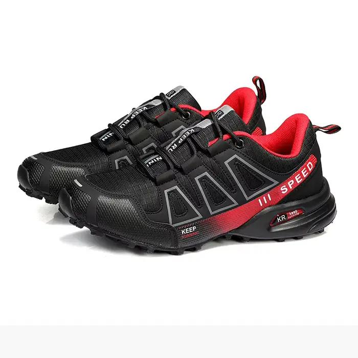 Nouvelles bottes pour hommes de randonnée en plein air confortables et respirantes, chaussures de sport décontractées pour homme, printemps automne, pointure 39-47, cuir artificiel, maille aérée, caoutchouc, EVA, sangles à boucles