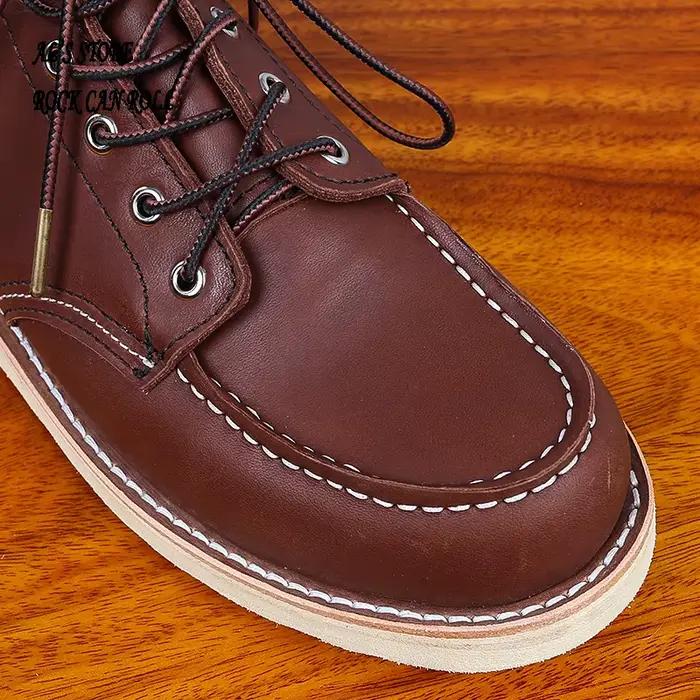 RockCanRoll-Bottes de motard en cuir véritable de vache italien, cousues Goodyear faites à la main, bottes de motard durables classiques, qualité supérieure, super promotion, LL875