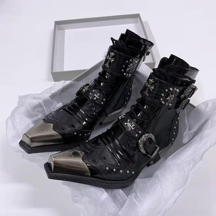 Bottines à plateforme style gothique punk pour couple