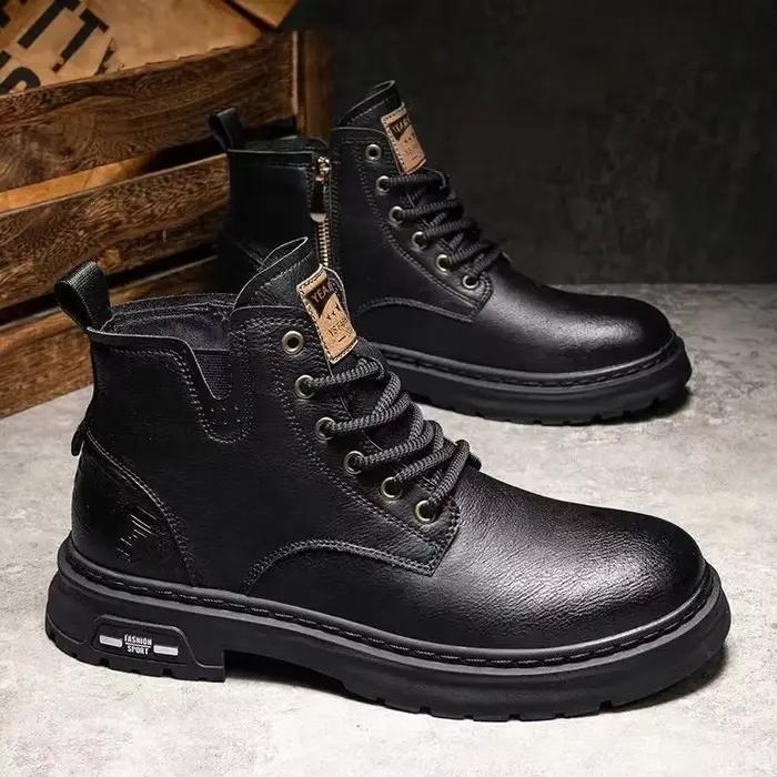 Nouvelles bottes courtes rétro confortables et élégantes pour homme – Chaussures montantes décontractées et polyvalentes pour l'automne