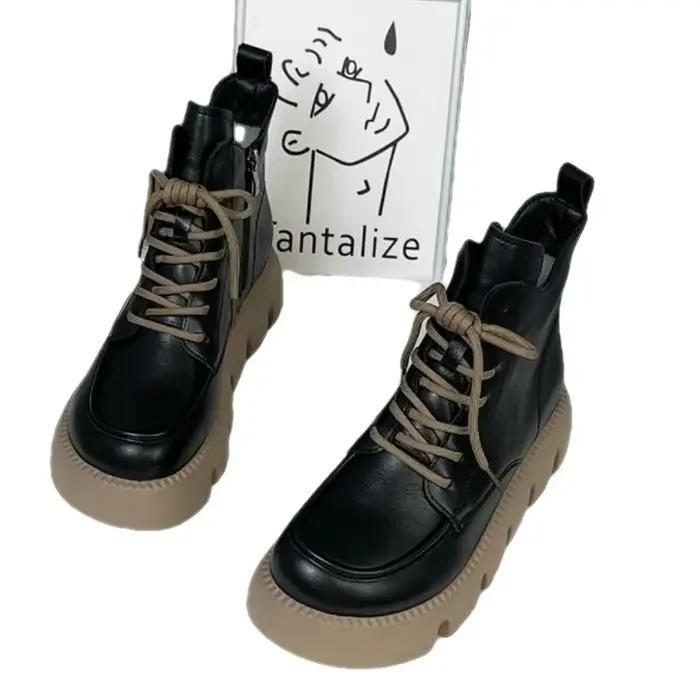 Bottes courtes polyvalentes rétro pour femmes