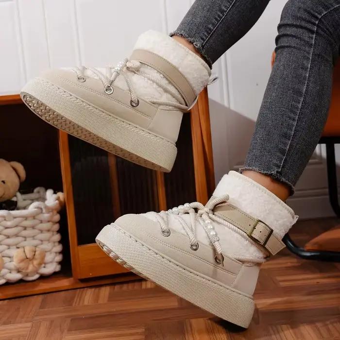 Bottes élégantes et sexy pour femmes, bout rond, semelle épaisse, antidérapantes, modernes, pour l'hiver, occasions spéciales