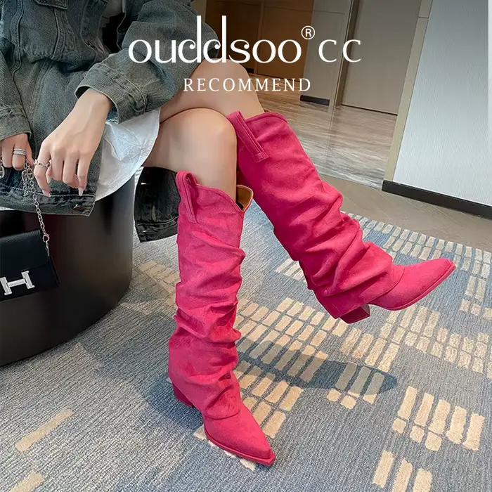 Ods – bottes Chelsea en daim rouge