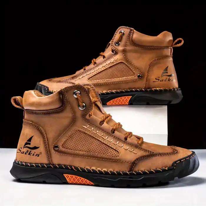 Bottes vintage faites à la main grandes tailles pour hommes décontractées à lacets bottes de randonnée et de trekking printemps automne occasions spéciales