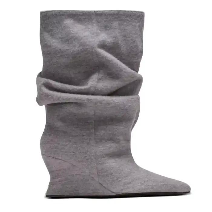 2026 femmes talon compensé 7.5 cm talons hauts mi-mollet Cool bottes
