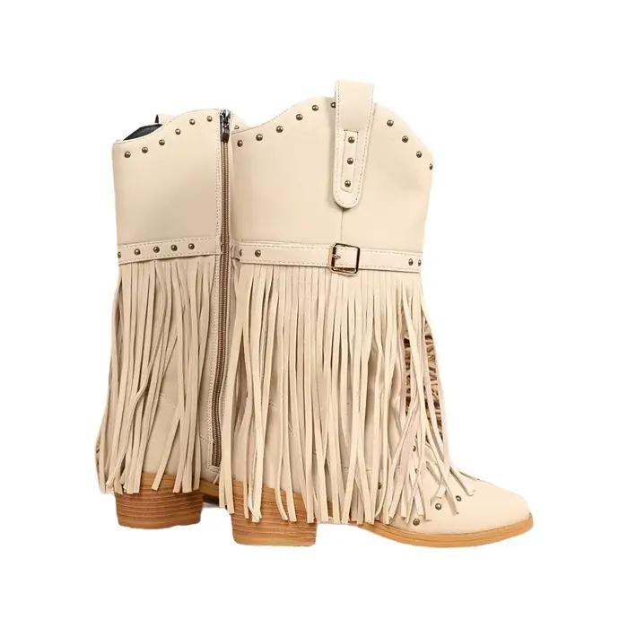 Bottes de cowboy montantes pour femme style western