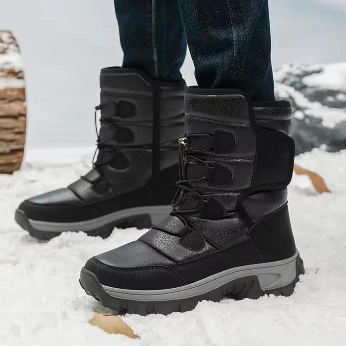 Nouvelles chaussures d'hiver pour hommes bottes chaudes en peluche