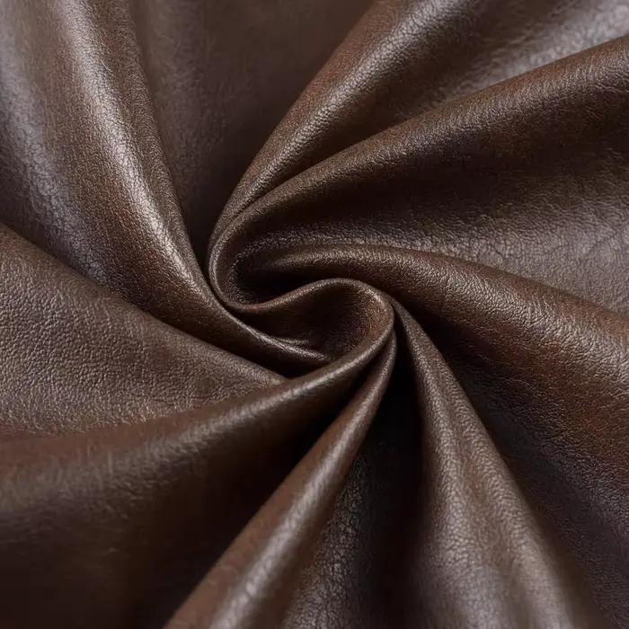 Cuir PU marron châtain, tissu imperméable Vintage en détresse, couture faite à la main, couleur changeante, matériel artisanal de décoration de styliste