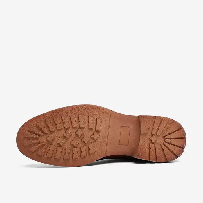 Desai – bottes Brogue en cuir véritable pour hommes