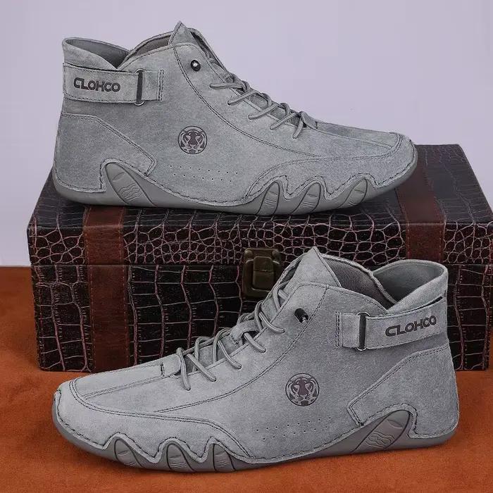 Bottes de cuir véritable CLOBath-O-Bottes pour hommes, chaussures de randonnée confortables et élégantes pour l'hiver occasions spéciales