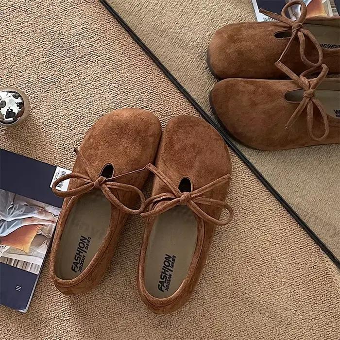 Mocassins pour femmes, nouvelle mode printemps automne, Vintage, nœud papillon, chaussures plates d'extérieur à semelle souple, légères et confortables, chaussures de luxe Mary Jane