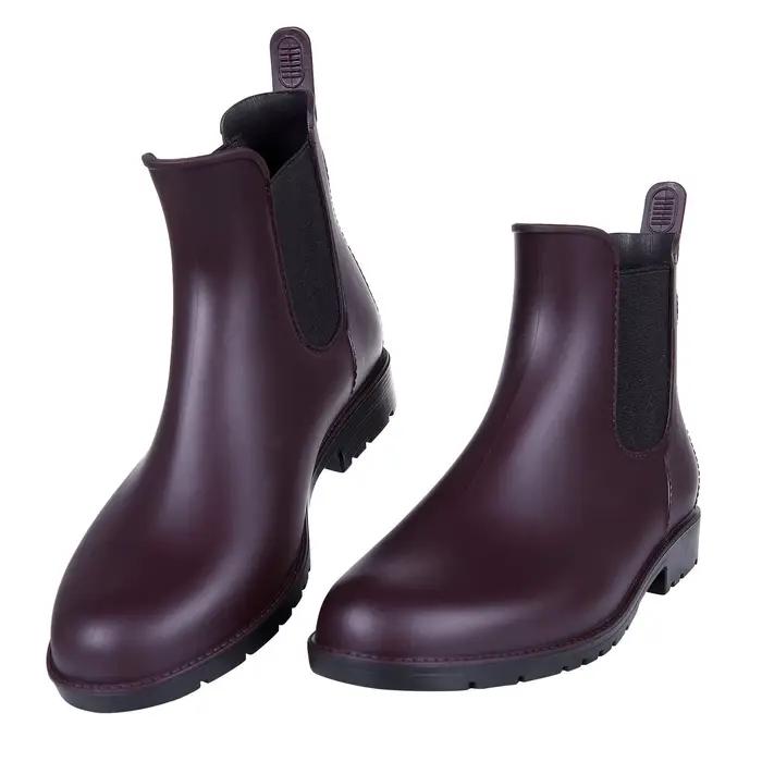 Evshine semelle intérieure confortable bottes de pluie pour femmes imperméable anti-dérapant mi-mollet chaussures de pluie pour le travail en plein air jardinage ferme bottes en caoutchouc