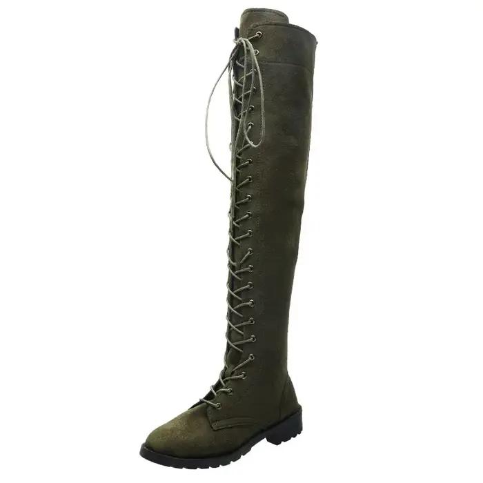 Bottes décontractées à talons bas pour femme