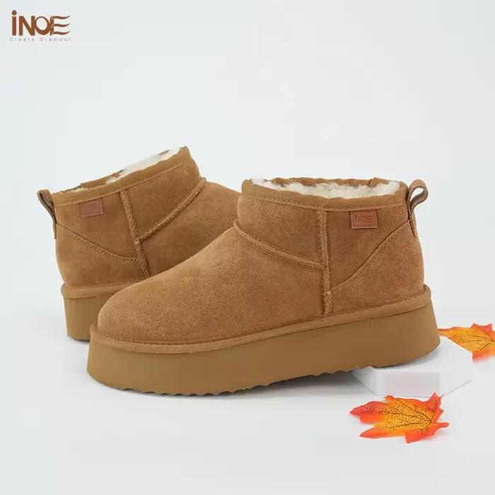 INOE Bottes de neige d'hiver pour femme