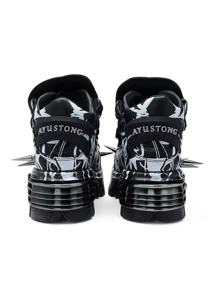 Bottes de moto à rivets