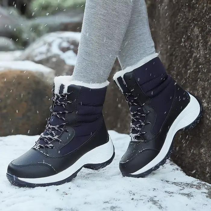 Bottes femme bottes de fourrure légères talons cheville chaussures d'hiver femme mode plate-forme blanche Botas Mujer bottes de neige chaussures d'hiver