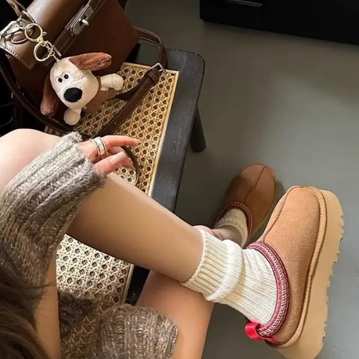 Bottes de neige en cachemire pour femme