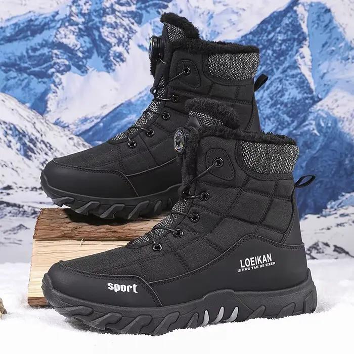 2025 hiver nouveau Style haut de gamme hommes doublé polaire épaissi bottes de neige confortables-extérieur polyvalents chaussures chaudes et à la mode
