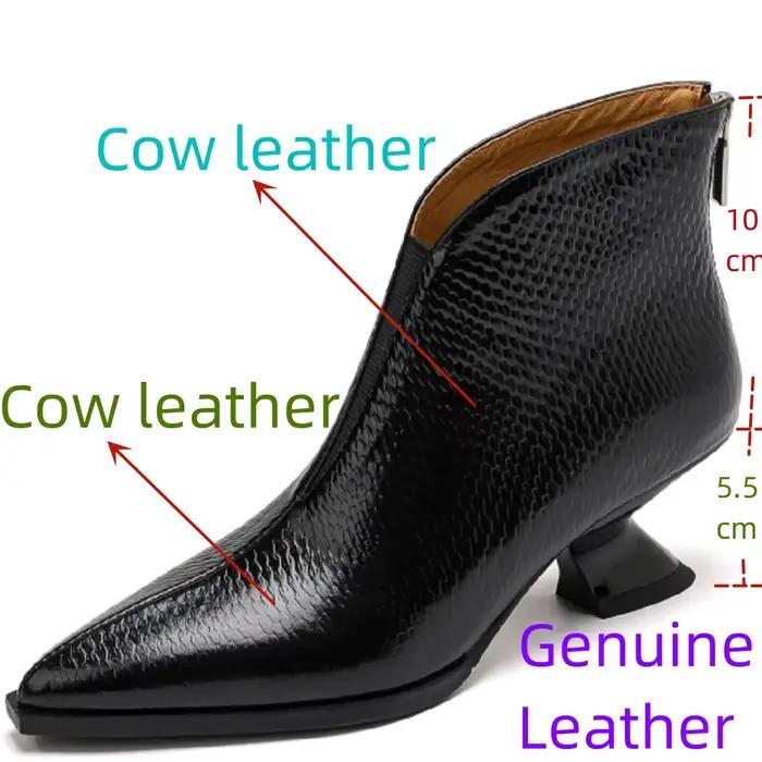 Bottes en Cuir group à Mi-Talons