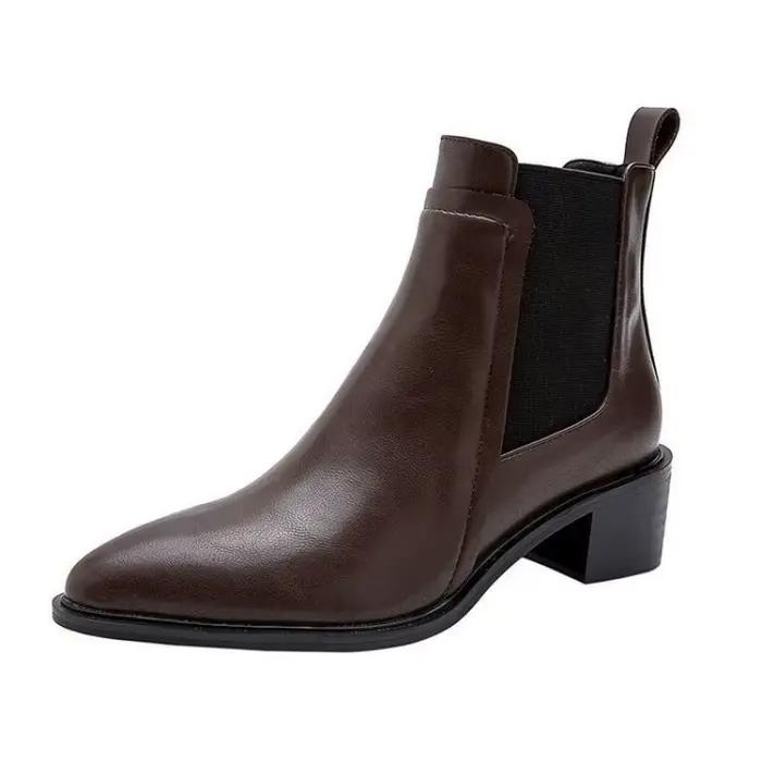 Bottines Chelsea à bout pointu pour femme
