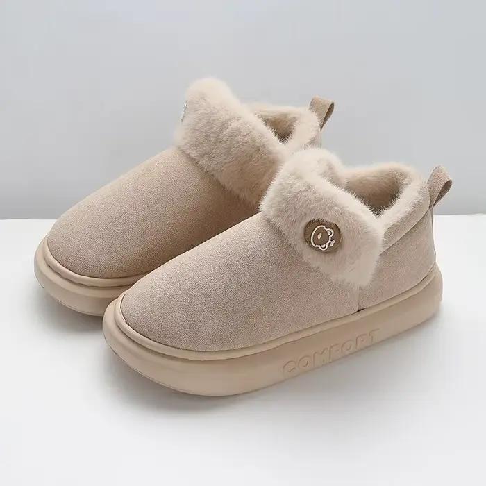 Litfun hiver fourrure coton bottes pour femmes en plein air bottines plate-forme