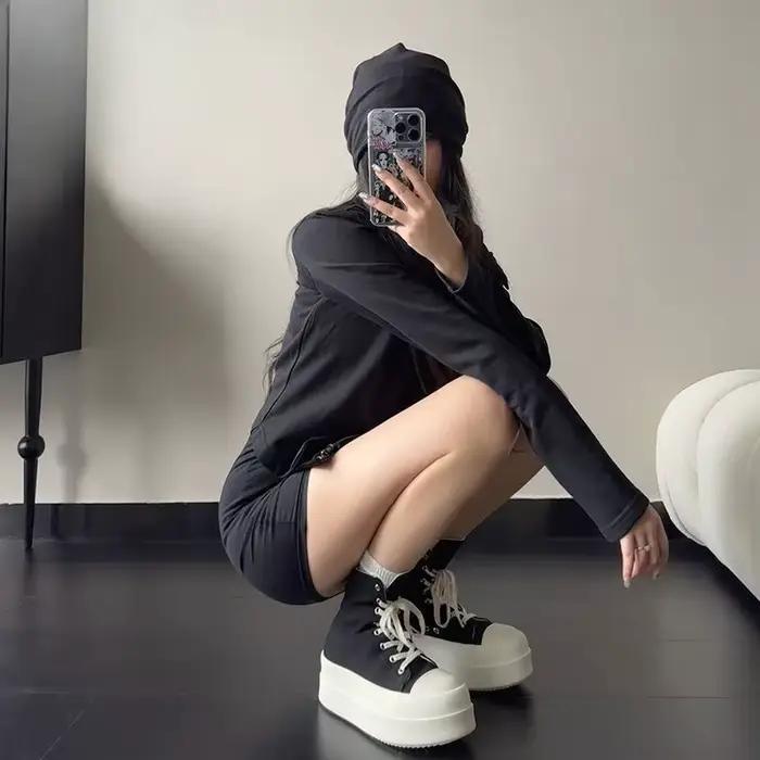 Chaussures pour femmes bottines à la mode rétro haut de gamme