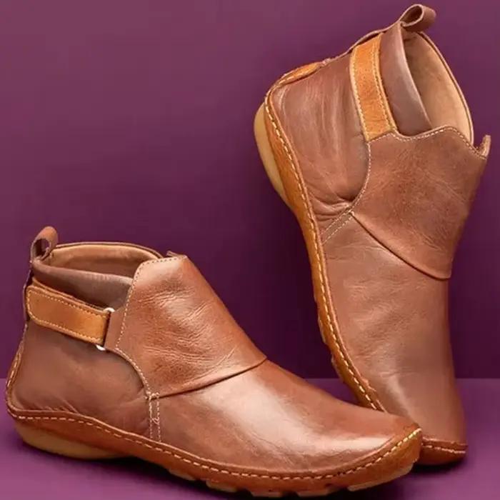 Bottes de neige courtes vintage pour femmes, chaussures plates de printemps, bottes de danse, rinçage, hiver, 2023