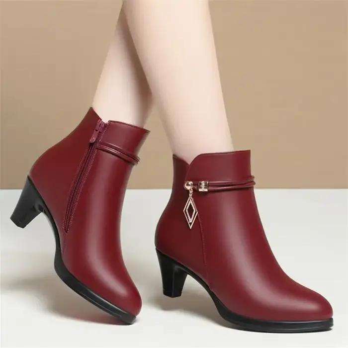 Bottes à plateforme en cuir souple
